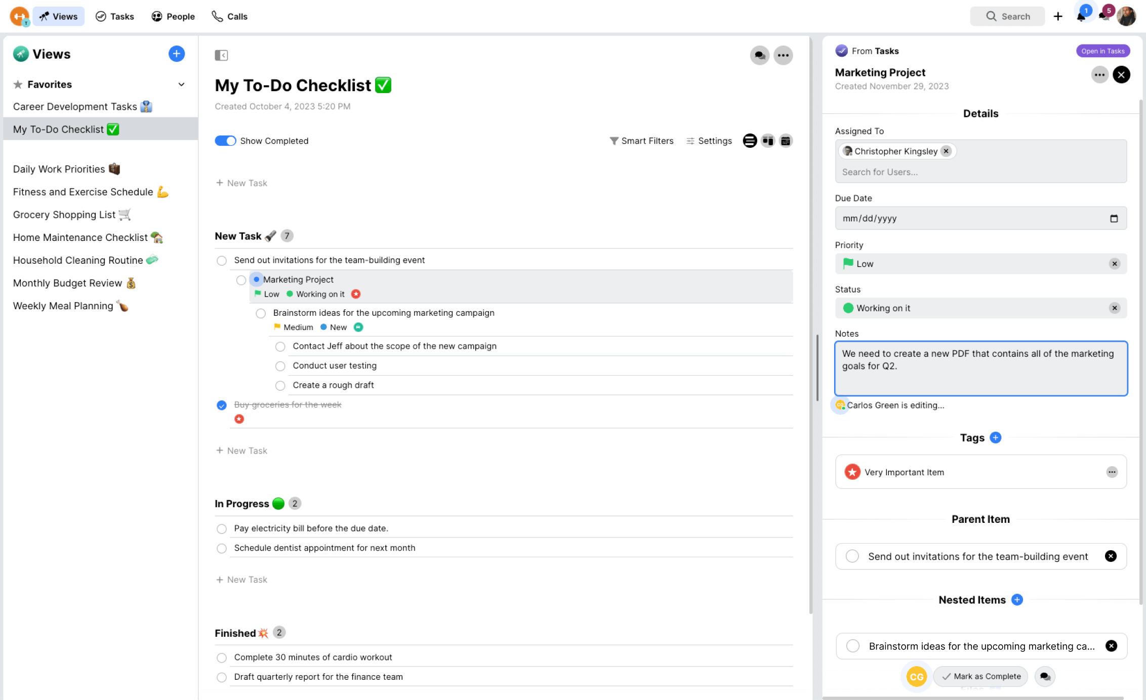 Live Collaborate in TaskOrbiter