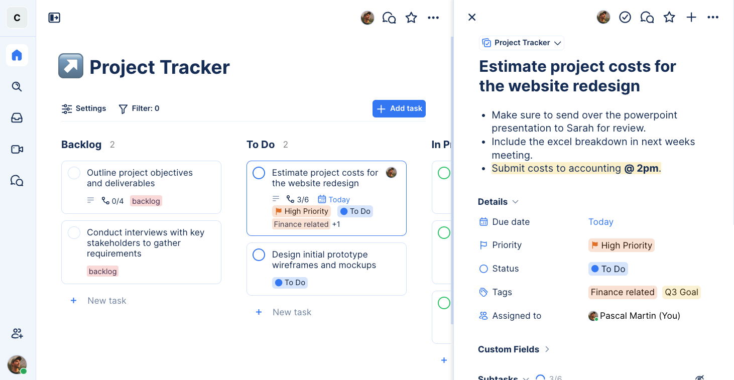 Use TaskOrbiter's FREE project tracker template